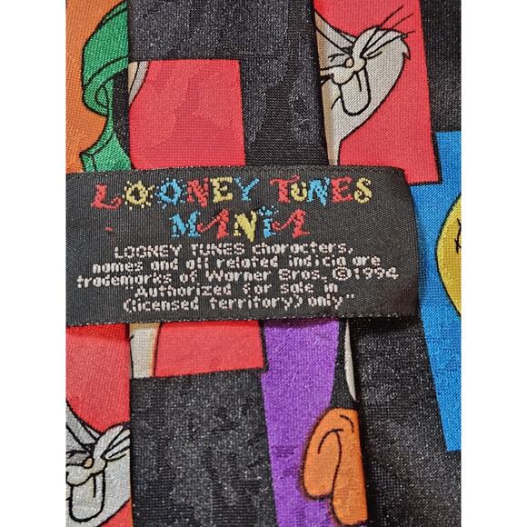 Vtg 90's Looney Tunes Mania Ties Lot of 4 Bugs Tweety Sylvester Elmer Fudd Taz - Picture 11 of 14